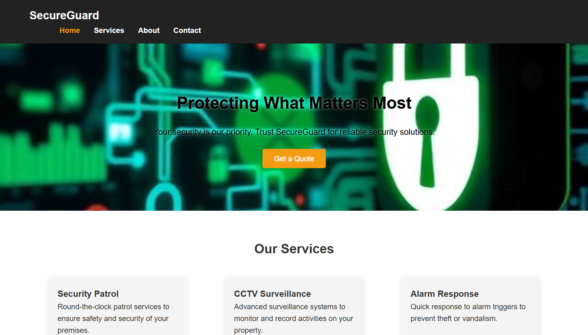 Security Services Template