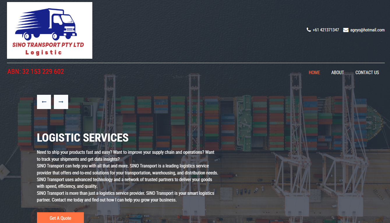 Transport Logistics Website